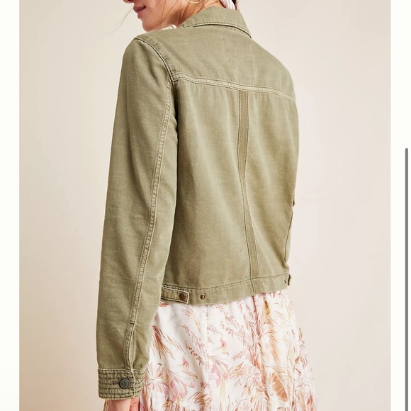 Anthropologie Maisie Chore Cropped Utility Twill Cargo Pocket Jacket Size small - Picture 4 of 16